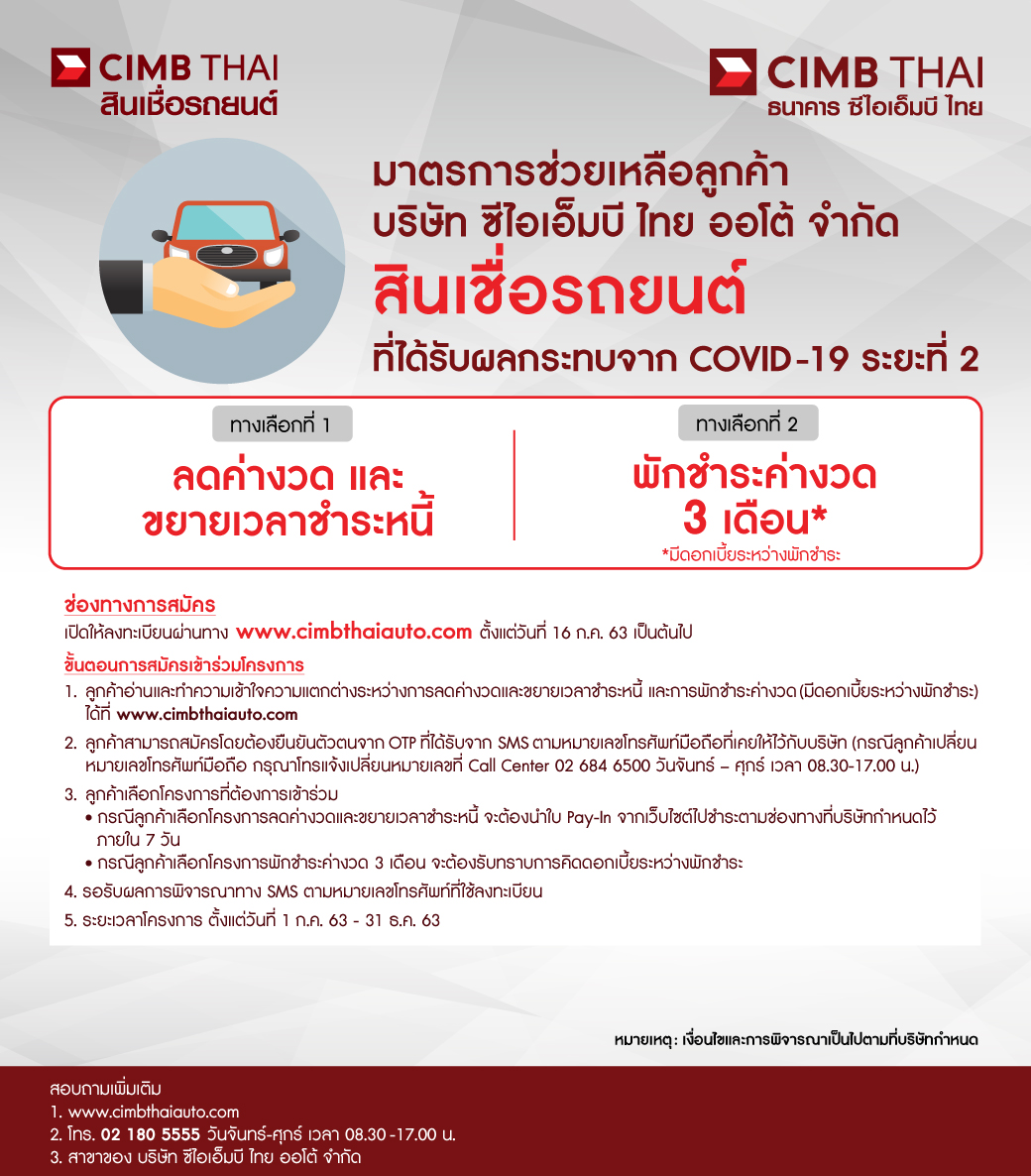 มาตรการช่วยเหลือลูกค้า ระยะที่ 2-2