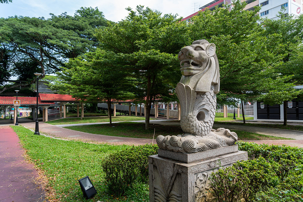 รูปปั้นเมอร์ไลออน ที่ Ang Mo Kio