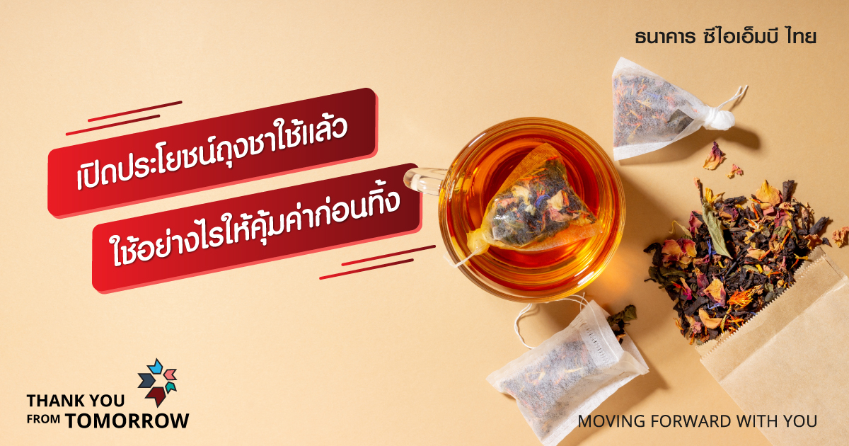 เปิดประโยชน์ถุงชาใช้แล้ว ใช้ให้คุ้มค่าก่อนทิ้ง