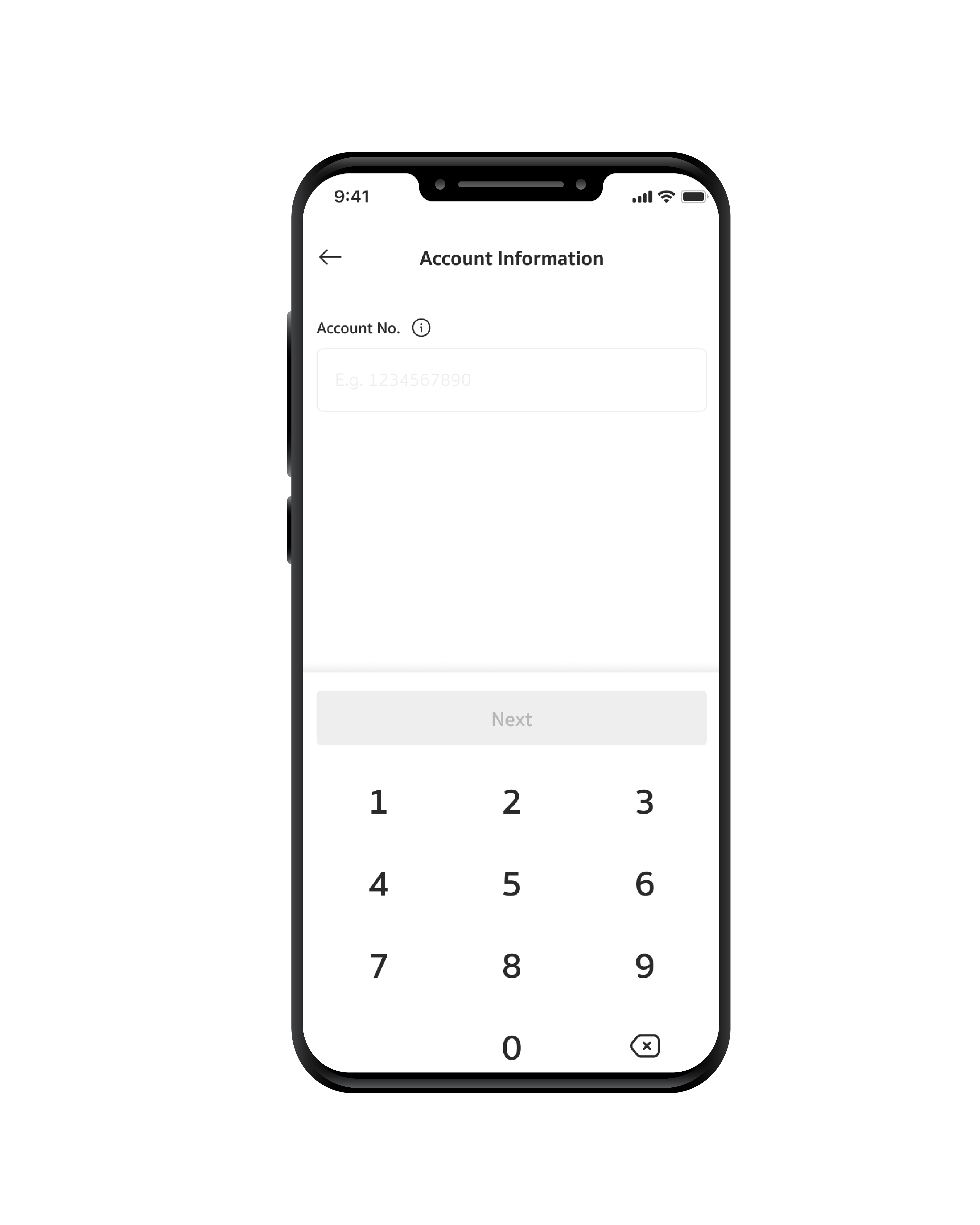 STEP 5  Enter your deposit account number.
